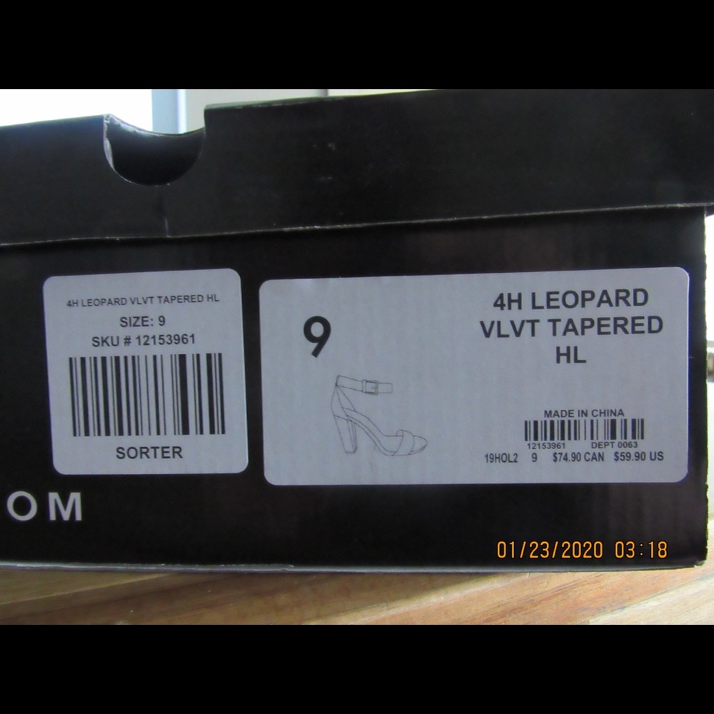 Torrid size 9w leopard print and black heels